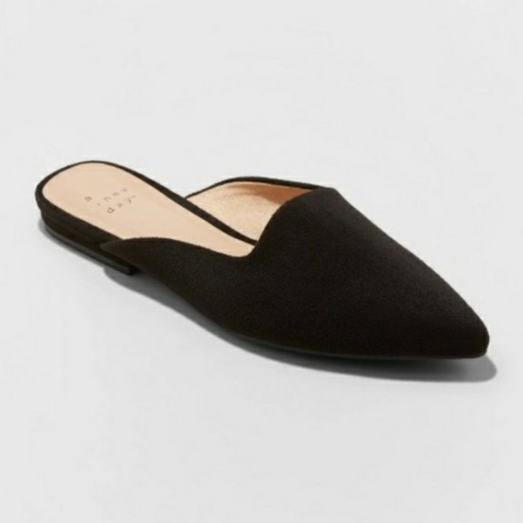 a new day Shoes - Pointed Toe Backless Slip on Mules